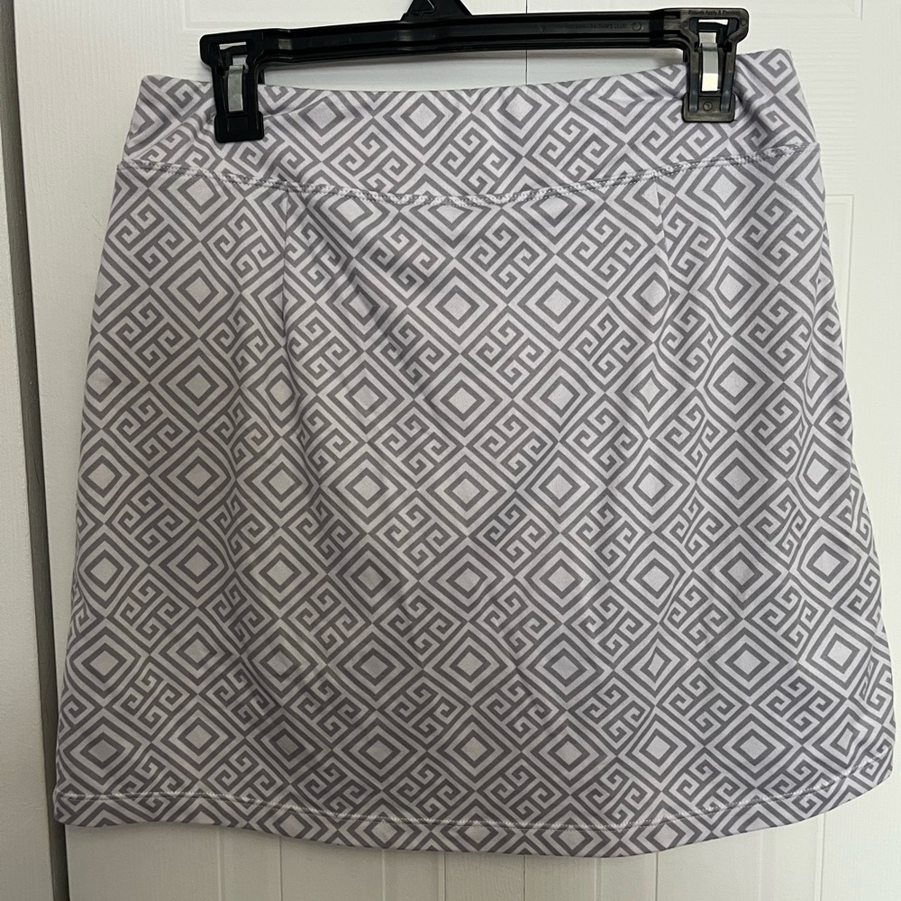 # 165 White and Gray Mini A-line Skorts for Casual Wear